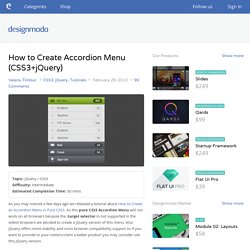 How to Create Accordion Menu (CSS3+jQuery)