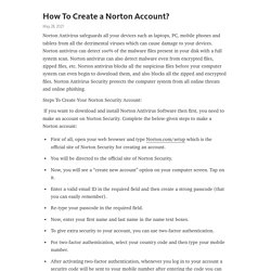 How To Create a Norton Account? – Telegraph