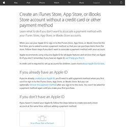 Creating an iTunes App Store account without a credit card