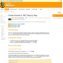 Create ActiveX in .NET Step by Step