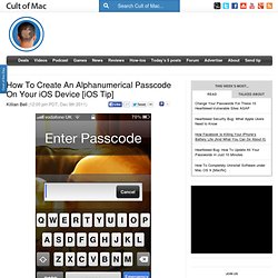 How To Create An Alphanumerical Passcode On Your iOS Device