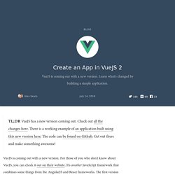 Create an App in VueJS 2