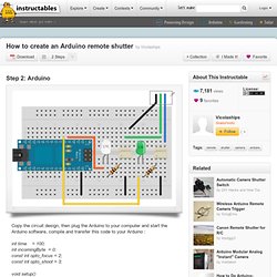 How to create an Arduino remote shutter : Arduino