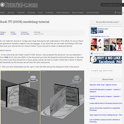 Audi TT (2008) modeling tutorial « Tutorial-z.com