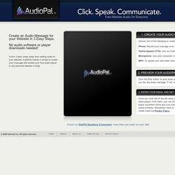 Create Audio for your site with a Free mp3 player