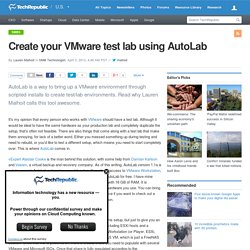 Create your VMware test lab using AutoLab