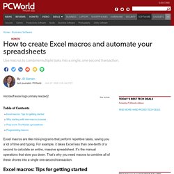 How to create Excel macros and automate your spreadsheets