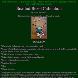 How to Create a Beaded Bezel Cabochon