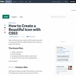 How to Create a Beautiful Icon with CSS3