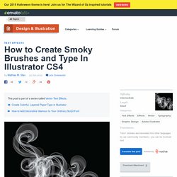 How to Create Smoky Brushes and Type In Illustrator CS4