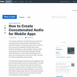 How to Create Concatenated Audio for Mobile Apps