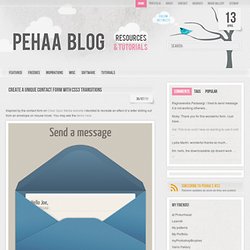 create a unique contact form with css3 transitions 