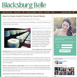 How to Create Useful Content for Social Media