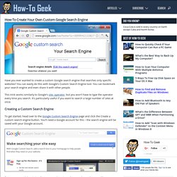 How To Create Your Own Custom Google Search Engine