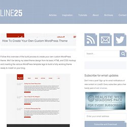 How To Create Your Own Custom WordPress Theme