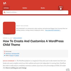 How To Create And Customize A WordPress Child Theme