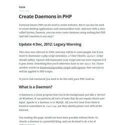 Create daemons in PHP