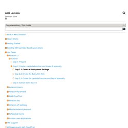 Step 2.1: Create a Deployment Package - AWS Lambda