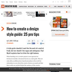 How to create a design style guide: 25 pro tips