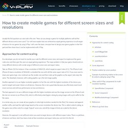 1.5: How to create mobile games for different screen sizes and resolutions
