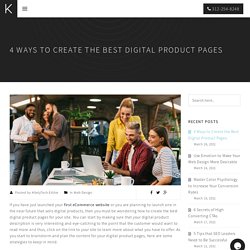 4 Ways to Create the Best Digital Product Pages