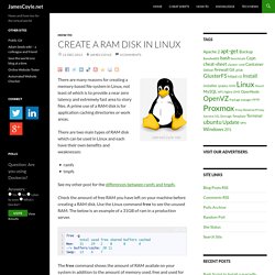 Create a RAM disk in Linux