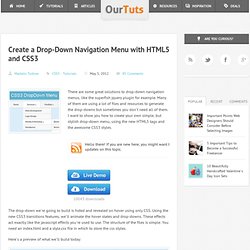 Create a Drop-Down Navigation Menu with HTML5 and CSS3