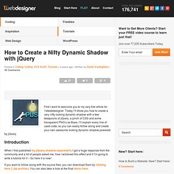 How to Create a Nifty Dynamic Shadow with jQuery