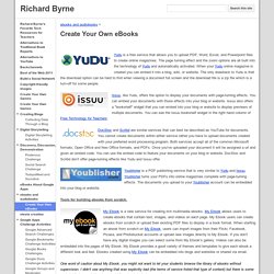Create Your Own eBooks - Richard Byrne