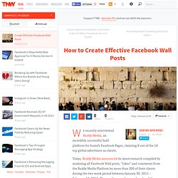 How to Create Effective Facebook Wall Posts - TNW Facebook