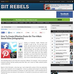 How To Create Effective Posts On The 4 Main Social Sites