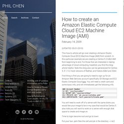 How to create an Amazon Elastic Compute Cloud EC2 Machine Image (AMI)