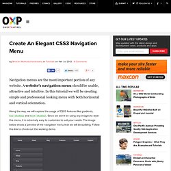 Create An Elegant CSS3 Navigation Menu