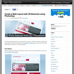 Create a Web Layout with 3D Elements using Photoshop