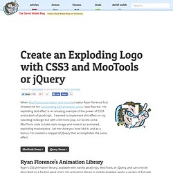 Create an Exploding Logo with CSS3 and MooTools or jQuery