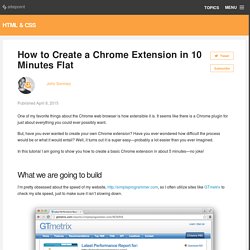 How to Create a Chrome Extension in 10 Minutes Flat