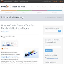 How to Create Custom Tabs for Facebook Business Pages