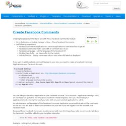 Create Facebook Comments