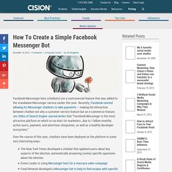 How To Create a Simple Facebook Messenger Bot