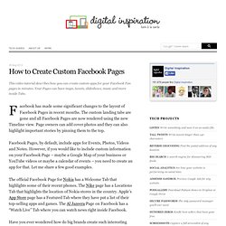 How to Create Custom Facebook Fan Pages - Video Tutorial