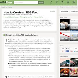 How to Create an RSS Feed: 6 steps (with pictures)