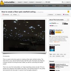 How to create a fiber optic starfield ceiling