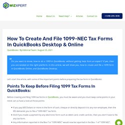 How to Create and File 1099-NEC Tax Forms in QuickBooks