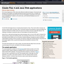Create Flex 4 and Java Web applications