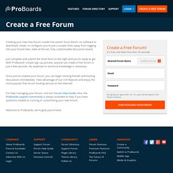 Create a free forum today!