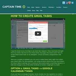 How to Create Gmail Tasks - Captain Time