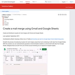 Create a mail merge using Gmail and Google Sheets  