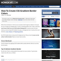 How To Create CSS Gradient Border Colors