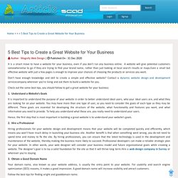 5 Best Tips to Create a Great Website for Your Business