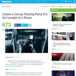 Create a Group Texting Party For the Length of a Show
